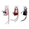 Pink, red and black heart-shaped keychains, cute and simple pendants, universal for both men and women Item Picture